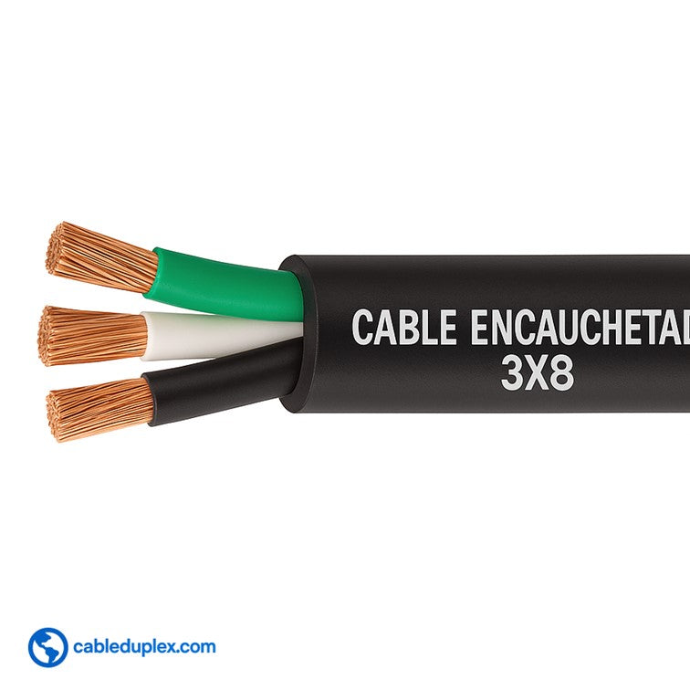 Cable Encauchetado 3x8