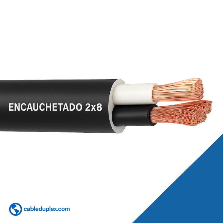Cable Encauchetado 2x8